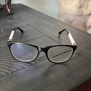 Chanel 3199 Sleek Black and white Rectangular Glasses